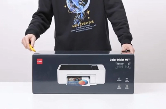 01 Unpacking video Deli yazıcı D311NW mürekkep püskürtmeli yazıcı