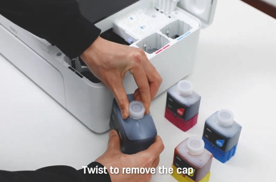 03 uygun mürekkep şişesi Deli yazıcı D311NW mürekkep püskürtmeli yazıcı