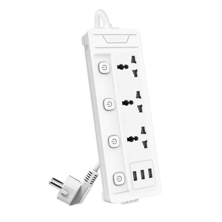 et410 3 holes 2m universal conventional power strip