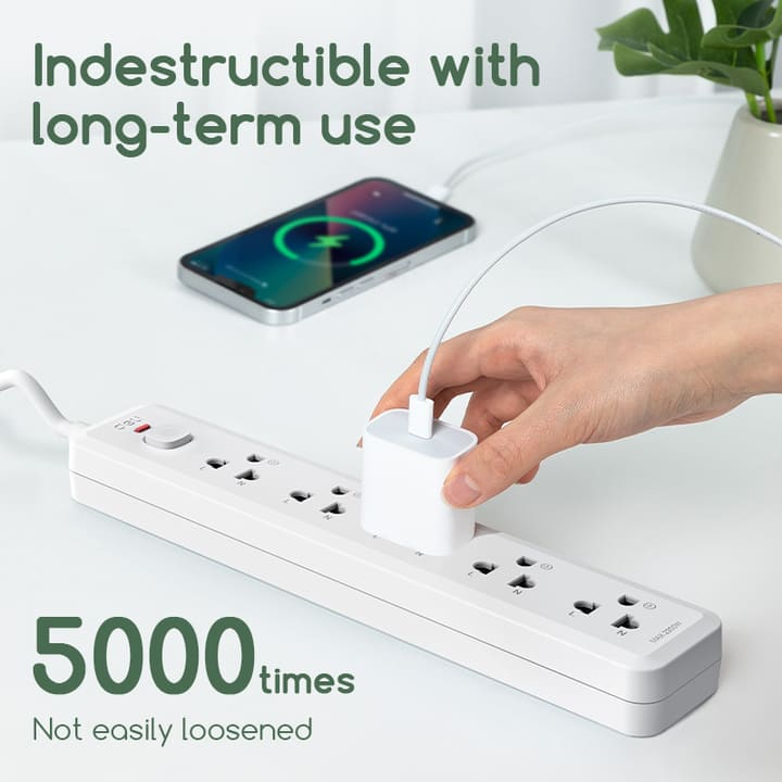 ct468 6 holes 5m thai conventional power strip supplier