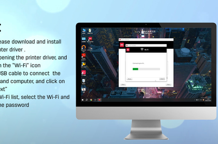 Deli yazıcı (Windows bilgisayar üzerinden Wi-Fi bağlayın)
