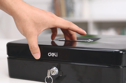 Deli ET509 çift kat nakit kutusu