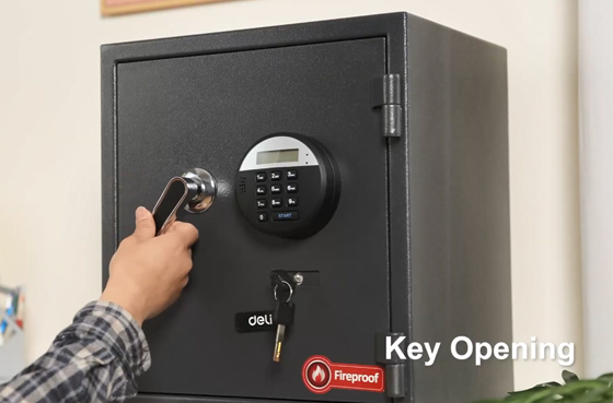 01 Deli ET580 serisi elektronik şifre yanmaz kutu