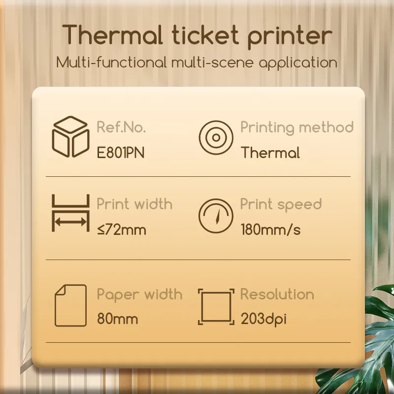 E801PN 3 inç Termal Makbuz Yazıcısı