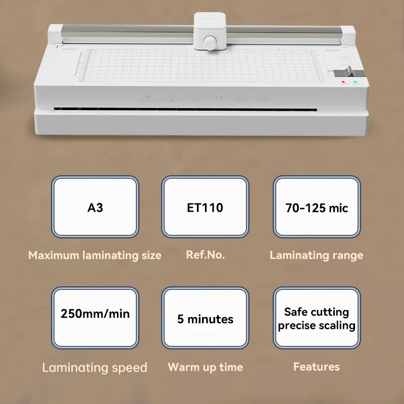 ET110 70–125 mikron A3 3’ü 1 arada çok fonksiyonlu laminasyon makinesi